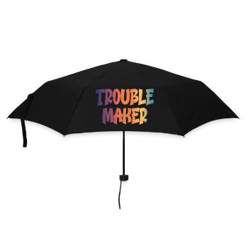 trouble maker - Umbrella (small) - black - Front