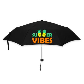 summer vibes 02 - Regenschirm (klein) - Schwarz - Vorne