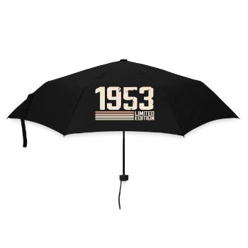 1953 Jahrgang 1953 Geburtstag 1953 Retro 1953 - Regenschirm (klein) - Schwarz - Vorne