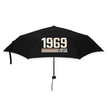 1969 Jahrgang 1969 Geburtstag 1969 Retro 1969 - Regenschirm (klein) - Schwarz - Vorne