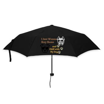 Wir lieben Hunde - Regenschirm (klein) - Schwarz - Vorne