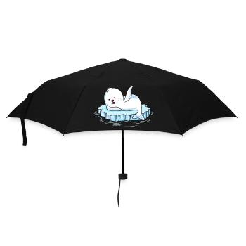 robbe eisscholle comic - Regenschirm (klein) - Schwarz - Vorne