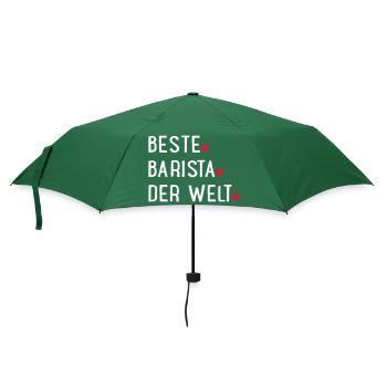 Beste Barista - Regenschirm (klein) - Flaschengrün - Vorne