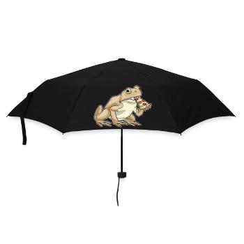 Frog Pizza - Umbrella (small) - black - Front
