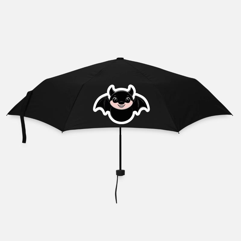 Cute Bat – Funny Cartoon Design for Hall - Umbrella (small) - black