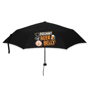 Pregnant Beer Belly 4 - Regenschirm (klein) - Schwarz - Vorne