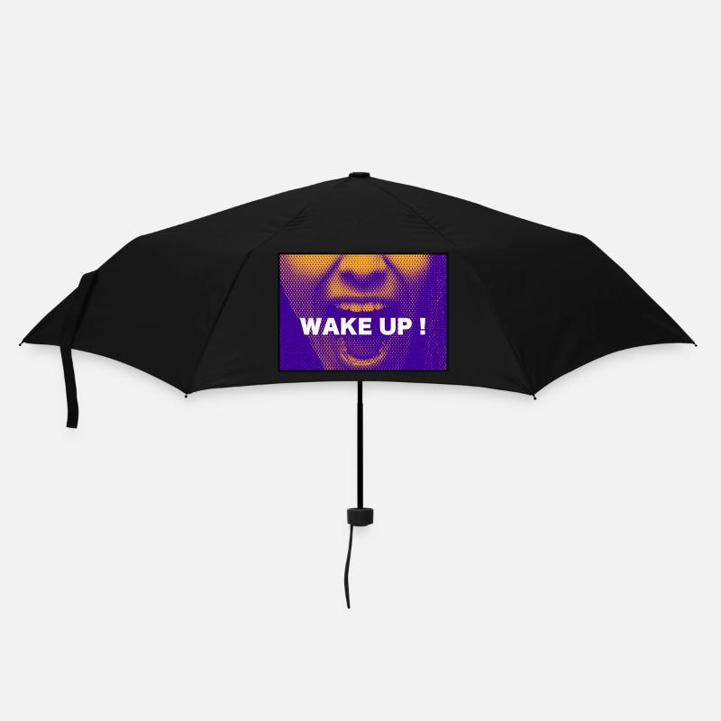 Message - Wake Up - Parapluie standard - noir