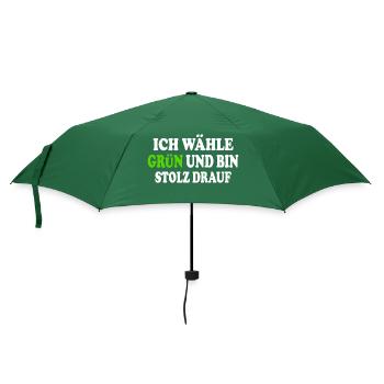 I vote green and I'm proud of it - Umbrella (small) - bottlegreen - Front