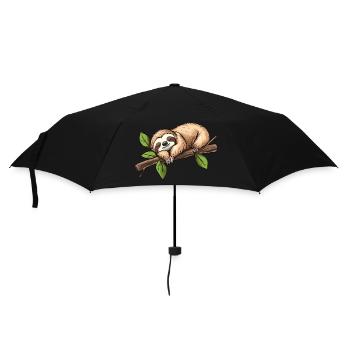 Faultier Schlafend - Regenschirm (klein) - Schwarz - Vorne