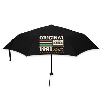 44th Birthday Cassette April 1981 - Umbrella (small) - black - Front
