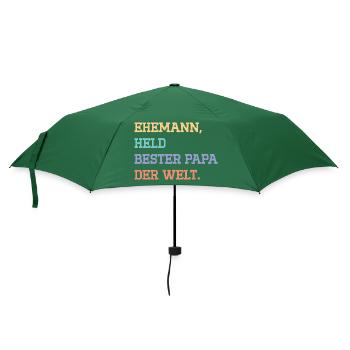 HUSBAND, HERO, BEST FATHER IN THE WORLD. - Umbrella (small) - bottlegreen - Front