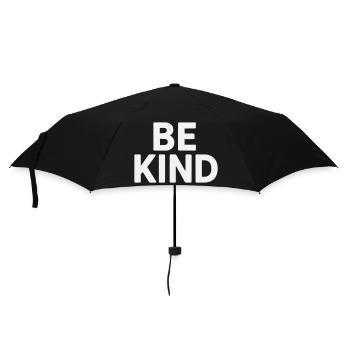 Be kind slogan plain - Parapluie standard - noir - Devant