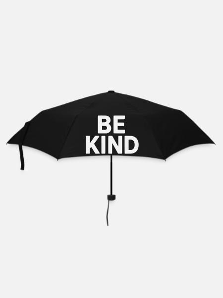 Be kind slogan plain - Umbrella (small) - black