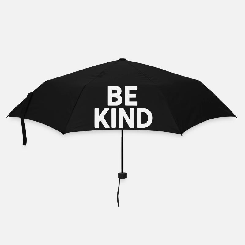 Be kind slogan plain - Umbrella (small) - black