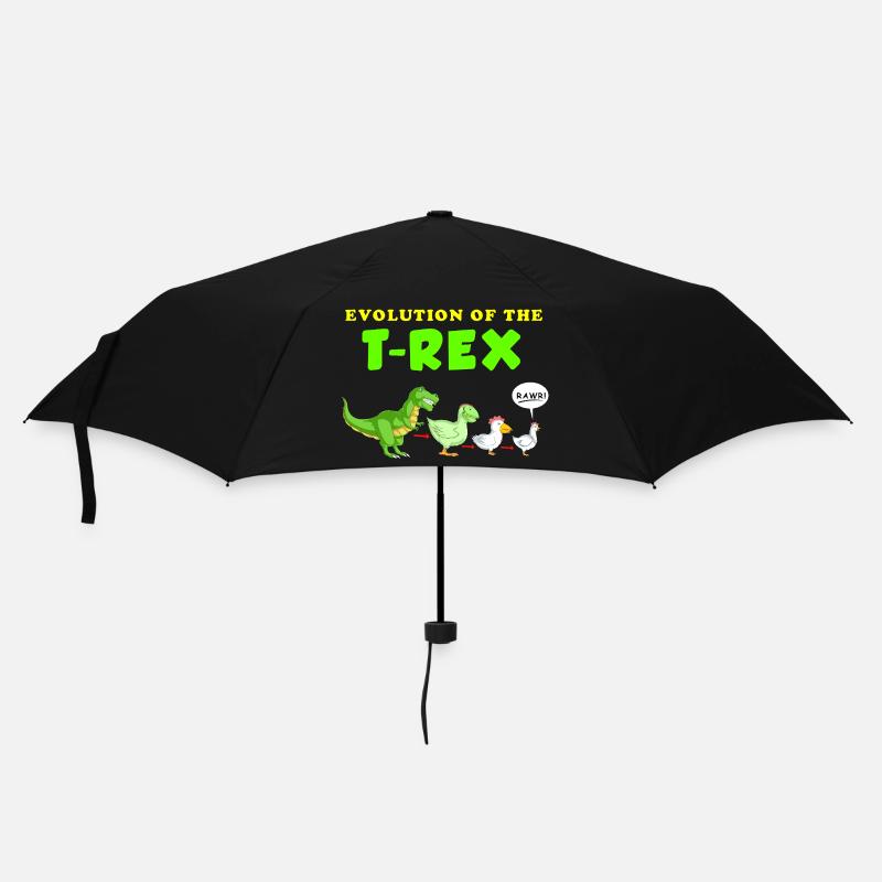Dinosaurier - Regenschirm (klein) - Schwarz