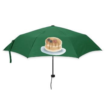 Sweet Berry Pancakes Illustration - Umbrella (small) - bottlegreen - Front