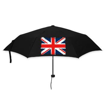 Distressed Union Jack Flag - Umbrella (small) - black - Front