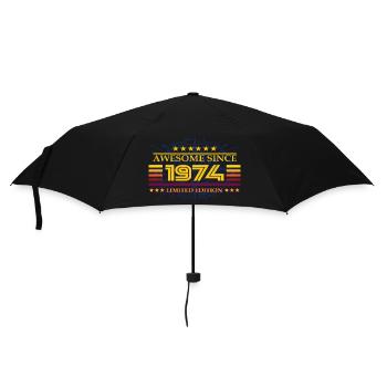 Awesome since 1974 Limited Edition - Regenschirm (klein) - Schwarz - Vorne