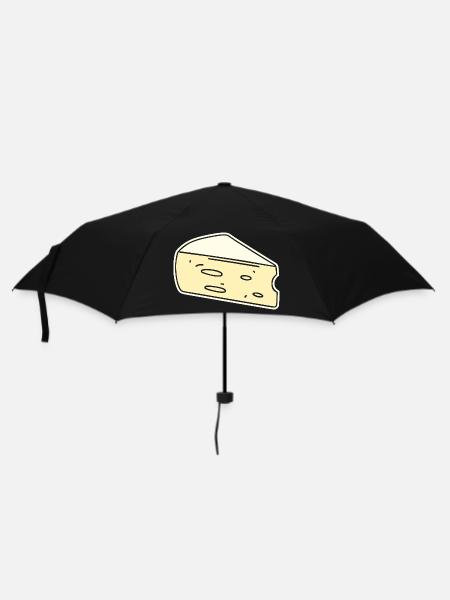 Humor Brie-Käse - Regenschirm (klein) - Schwarz