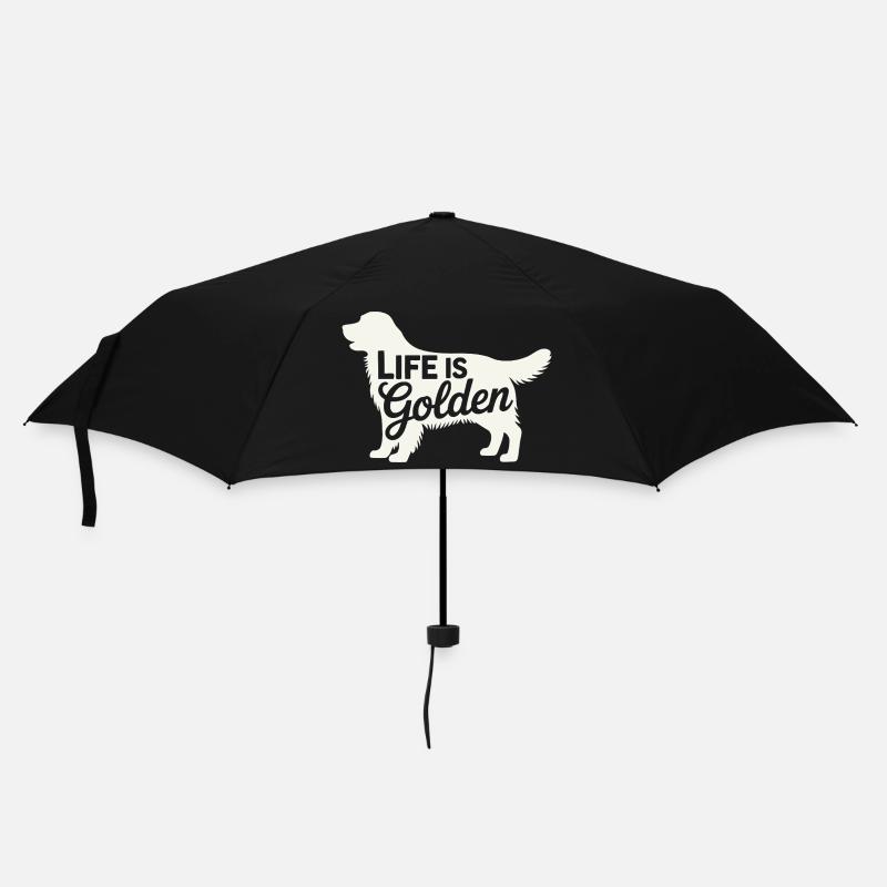La vie est Golden Retriever - Parapluie standard - noir