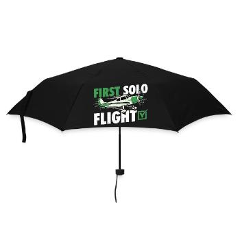 Erster Solo-Flugpilot Humor Aviation Student - Regenschirm (klein) - Schwarz - Vorne