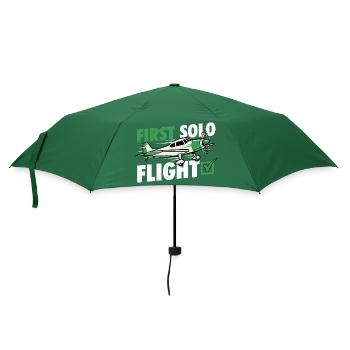 Erster Solo-Flugpilot Humor Aviation Student - Regenschirm (klein) - Flaschengrün - Vorne