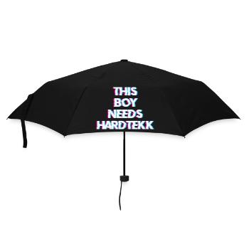 Hardtekk Tekk - Regenschirm (klein) - Schwarz - Vorne