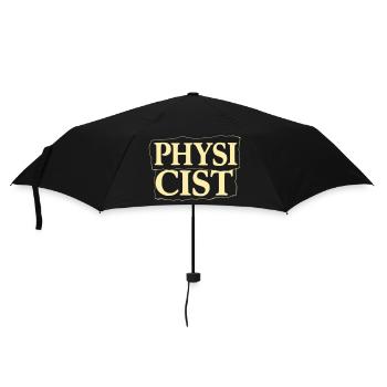 Physicist Vintage Label Design - Umbrella (small) - black - Front