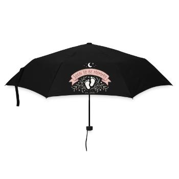 Soon to Be Mommy – Bald Mama Banner - Regenschirm (klein) - Schwarz - Vorne