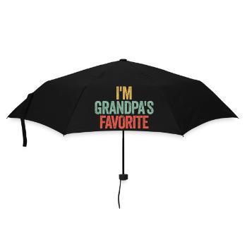 Petit-enfant préféré Lustig Je suis le préféré de Papy - Parapluie standard - noir - Devant