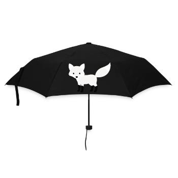 Style minimaliste du renard polaire des neiges mignons - Parapluie standard - noir - Devant