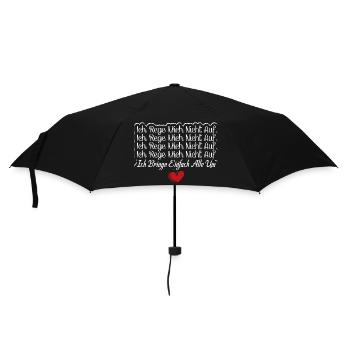 Ich rege mich nicht auf ich bringe alle um - Regenschirm (klein) - Schwarz - Vorne