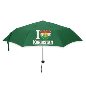 J’aime le Kurdistan, les Kurdes, les Kurdes - Parapluie standard - vert bouteille - Devant