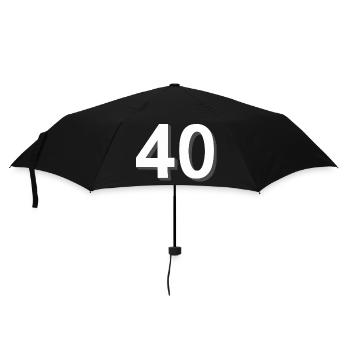 40, chiffres, anniversaire - Parapluie standard - noir - Devant