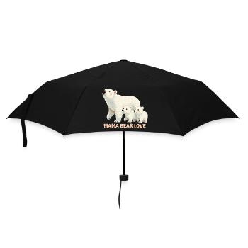 Mama Bärs Liebe zum Muttertag - Regenschirm (klein) - Schwarz - Vorne