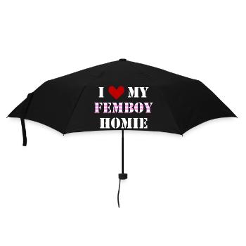 Inscription drôle mon pote Femboy - Parapluie standard - noir - Devant