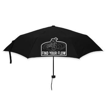 E-MTB Rider Find Your Flow Line Art - Umbrella (small) - black - Front