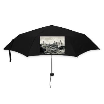 Rome sépia : Colisée et place - Parapluie standard - noir - Devant