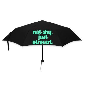 Not shy otrovert - Umbrella (small) - black - Front