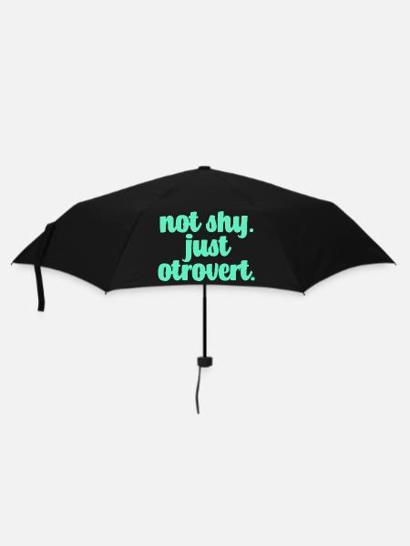 Nicht schüchtern Otrovertiert - Regenschirm (klein) - Schwarz