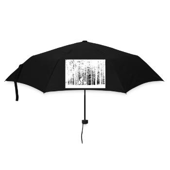 Freedom on two wheels – cyclists in the forest - Umbrella (small) - black - Front