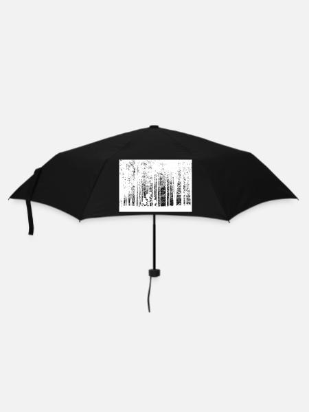 Freedom on two wheels – cyclists in the forest - Umbrella (small) - black
