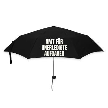 Amt für unerledigte Aufgaben - Beamter Spruch - Regenschirm (klein) - Schwarz - Vorne