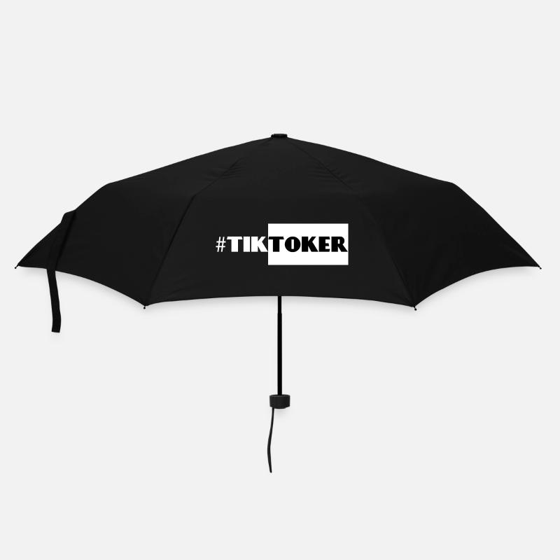 #Tiktoker - Regenschirm (klein) - Schwarz