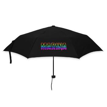 marina rs regenbogen - Regenschirm (klein) - Schwarz - Vorne