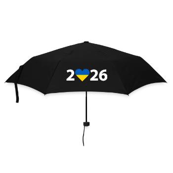 I love Ukraine 2026, Ukraine 2026 - Umbrella (small) - black - Front
