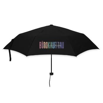 examinierte Bürokauffrau - Design - Regenschirm (klein) - Schwarz - Vorne