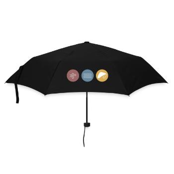 Bunte Icons Kite - Regenschirm (klein) - Schwarz - Vorne
