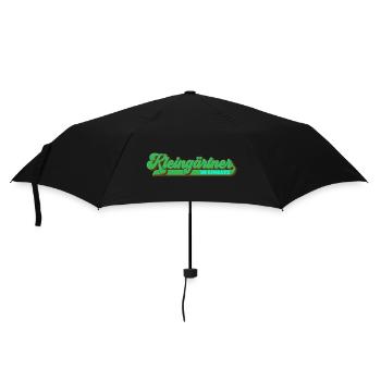 Farben änderbar | Kleingärtner im Einsatz - Regenschirm (klein) - Schwarz - Vorne