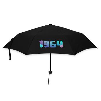 Geburtstagsgeschenk 1964 Jahrgang 1964 Retro 1964 - Regenschirm (klein) - Schwarz - Vorne